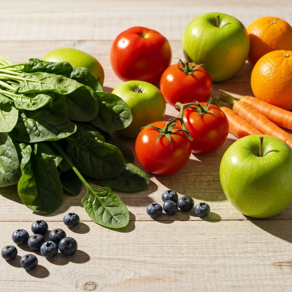 Fresh healthy vegetables and fruits